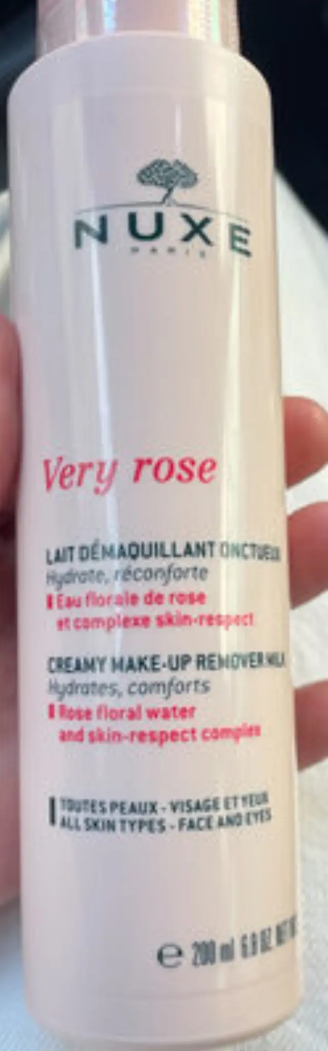 Nuxe Very Rose Creamy Make-up Remover Milk Γαλάκτωμα Ντεμακιγιάζ για Πρόσωπο & Μάτια 200ml