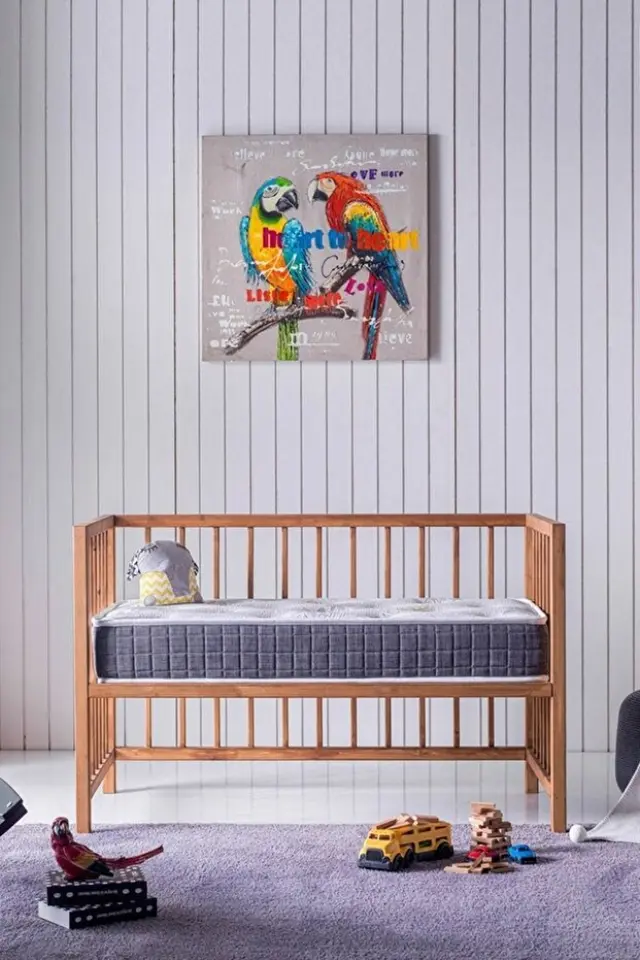 Stewehome Natural Βρεφικό Στρώμα Κούνιας Ορθοπεδικό Γκρι 50x80x10 cm