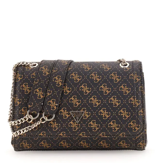 Τσάντα GUESS Noelle Convertible XBody Flap HWQG9672210 Καφέ