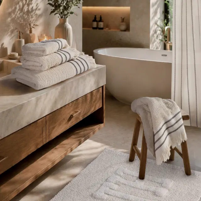 Πετσέτα Χεριών Apart 30x50 Nef Nef Homeware, 100% BAMBAKI - ECRU (041233) 2