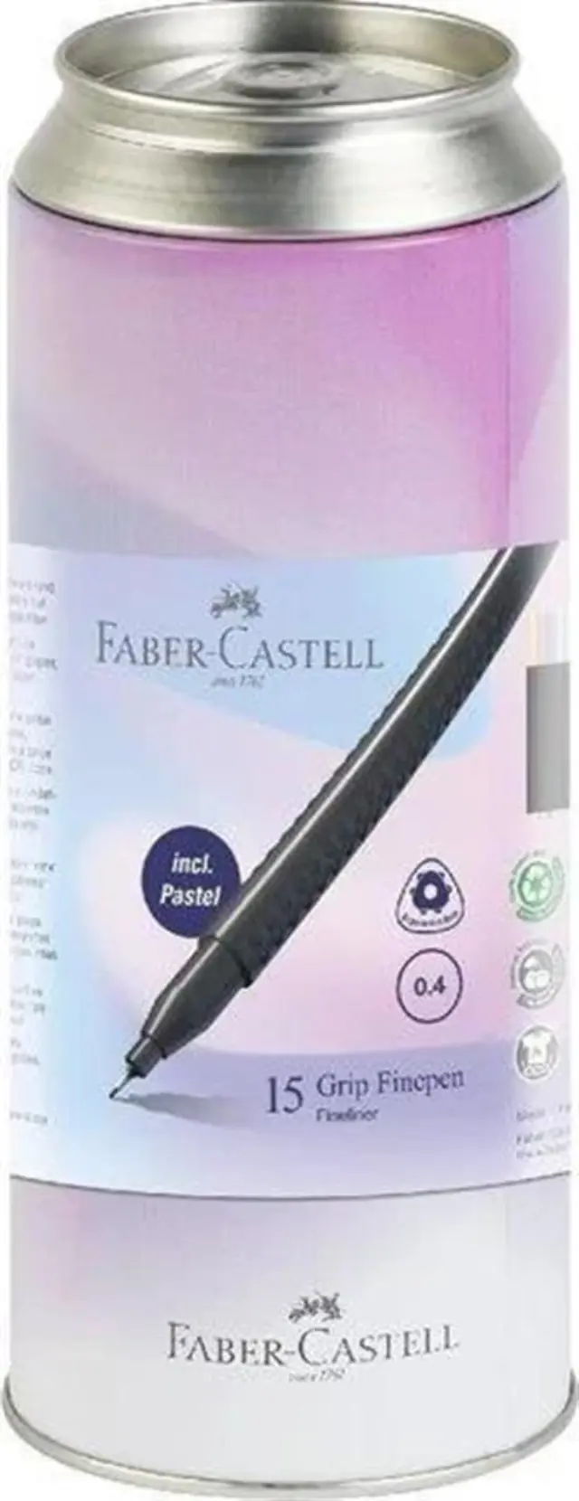 Faber-castell Σετ Μαρκαδορακια Grip Finepen 15τμχ 0.4 Κασετινα Αναψυκτικό/ 151617 (Faber Castell)