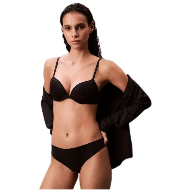 Calvin Klein Γυναικείο Σουτιέν Push-Up Plunge - Perfectly Fit Lace, Χρώμα Μαύρο 3