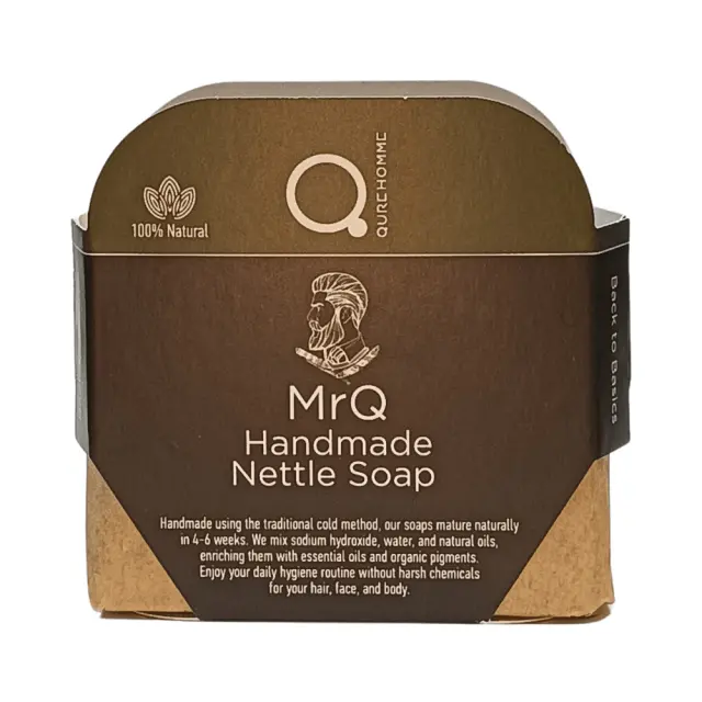 Handmade Soap Nettle and Herbs 90-110g by MrQ - Χειροποίητο Σαπούνι με Τσουκνίδα και Βότανα��