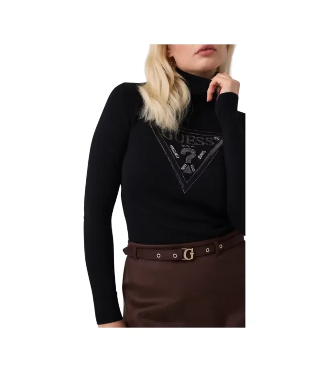Guess - Γυναικείο Πουλόβερ Ζιβάγκο Slim Fit W6BR54Z1455-JBLK Μαύρο 2