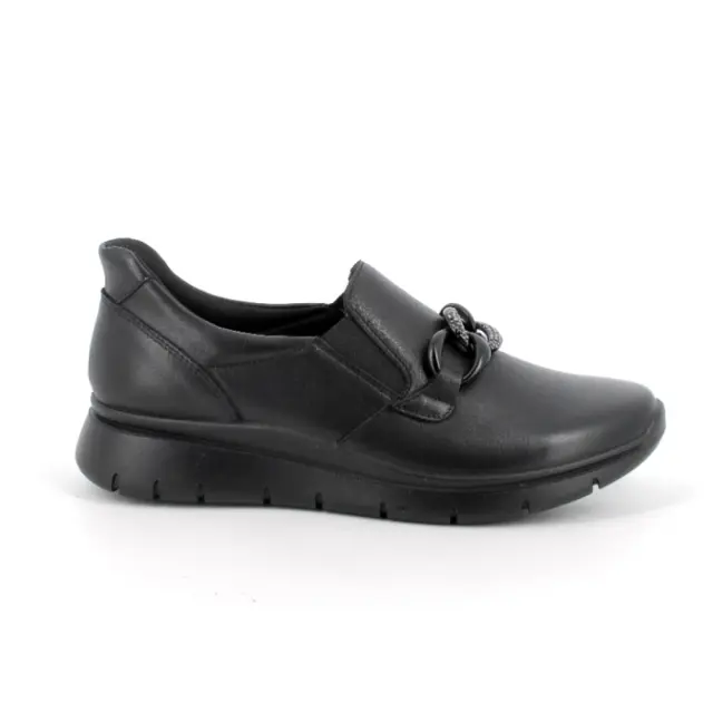 Imac Μοκασίνια-Loafers Γυναικείο δέρμα Μαύρο IMA/856530 NERO - 36