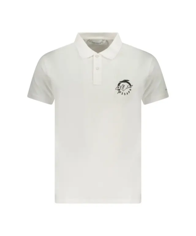 Trussardi Jeans - Ανδρικό T-Shirt Polo Beachwear TRU25MPL01-01WHIT Λευκό 3