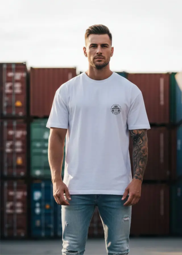 T-shirt Noshame® Oversized Λευκό με τύπωμα - 142656 - XXL 2