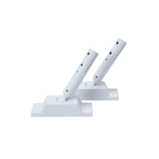 Aca Light ΣΕΤ 2 ΤΕΜΑΧΙΑ ΛΕΥΚΕΣΣ ΒΑΣΕΙΣ ΜΕ ΡΥΘΜΙΖΟΜΕΝΟ ΒΡΑΧΙΟΝΑ 45°