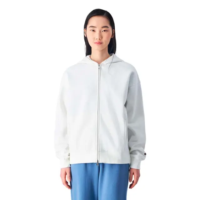 Champion Women's Standard Fit Full-Zip Hoodie Άσπρο 117533-WW001 (Champion) - Small
