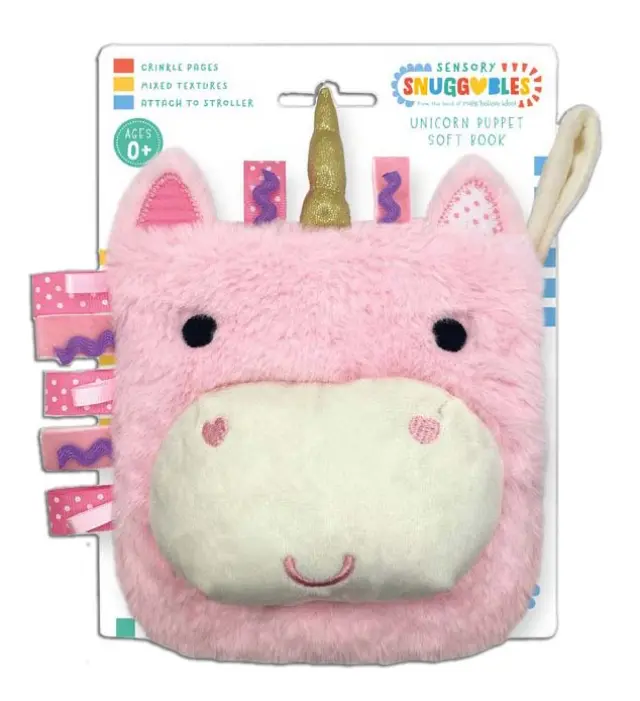 Unicorn puppet soft book