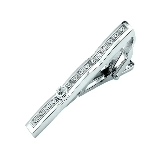 Ασημί Κλιπ Γραβάτας 6 cm – LGTC-215