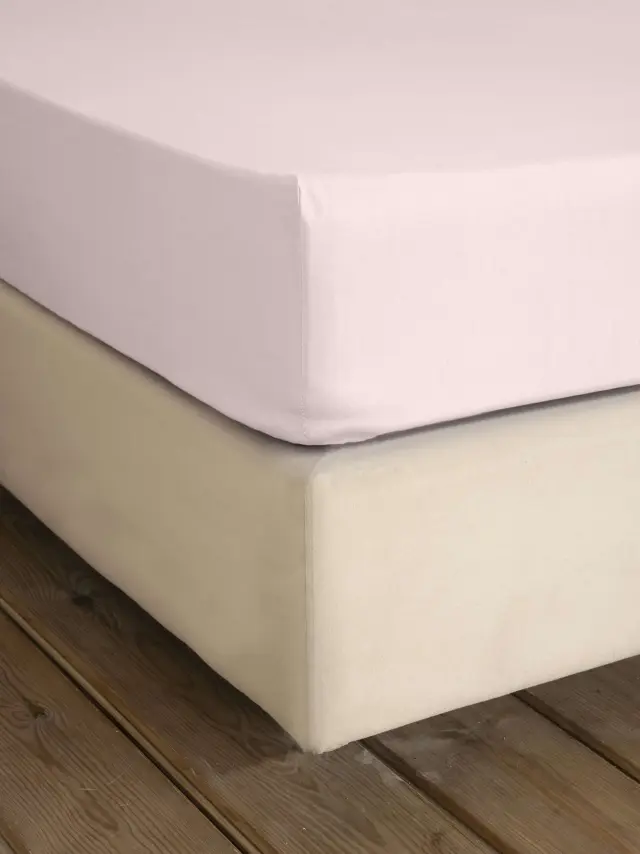 Σεντόνι King Size 185x205+25 Nima Unicolors SS24 100% βαμβακερόΜε Λάστιχο- Light Pink