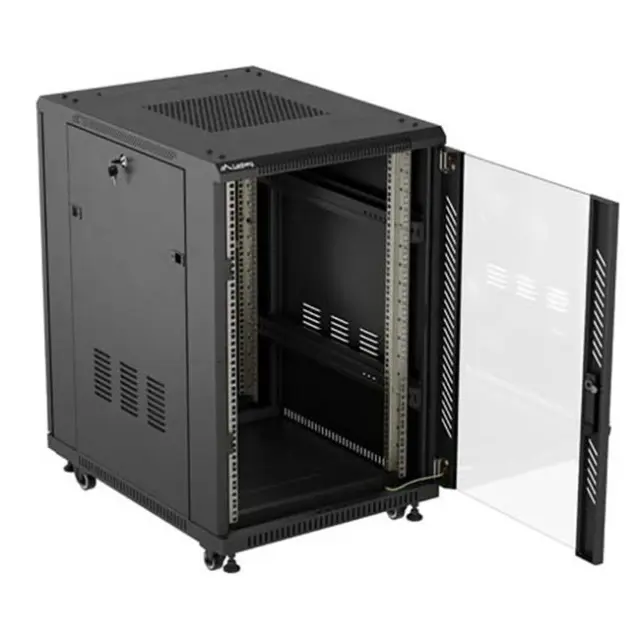 Lanberg Καμπίνα Rack 19" 18U 600X800 Black (FF01-6818-12B)