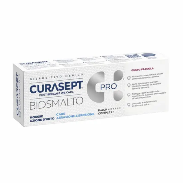 Curasept Biosmalto Impact Action Mousse Αφρός για Τοπική Εφαρμογή για Ορθοδοντικές & Λευκαντικές Θεραπείες Φράουλα 50ml