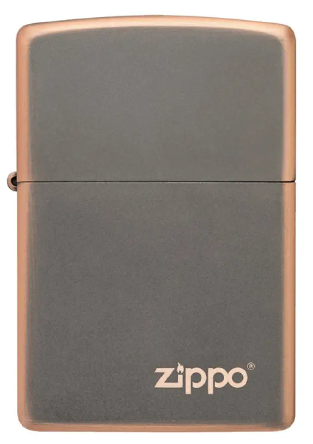 ZIPPO Αναπτήρας - 49839ZL Rustic Bronze με Λογότυπο Zippo 2