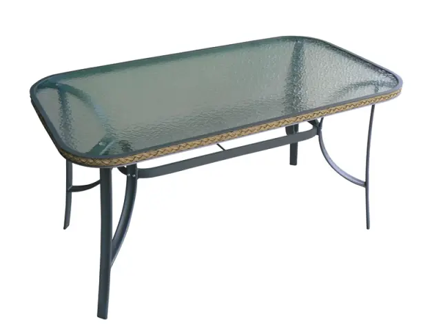 Τραπέζι Αλουμινίου Ανθρακί 140x80x74cm