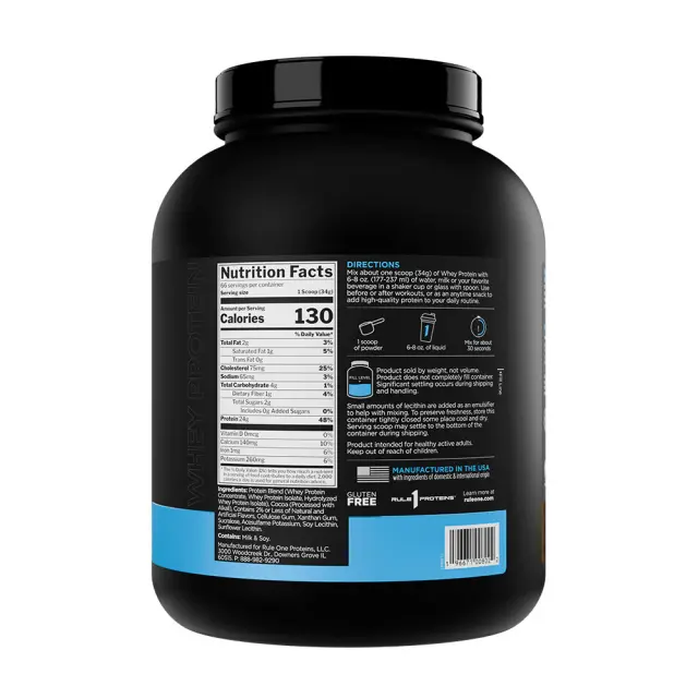 Rule1 Whey Protein Café Mocha, 5 lbs 2