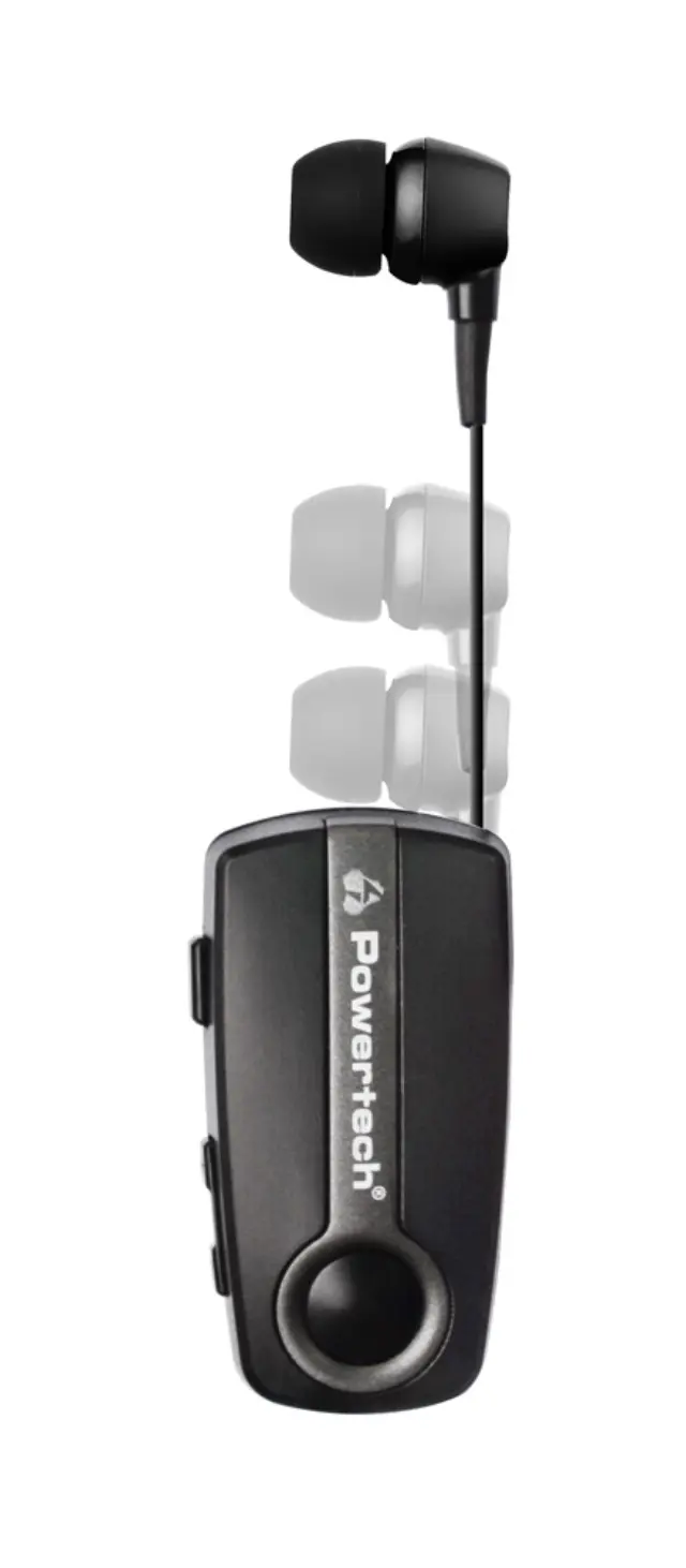 POWERTECH earphone Klipp 2 PT-998 multipoint, Bluetooth 5.1, USB-C, γκρι 2