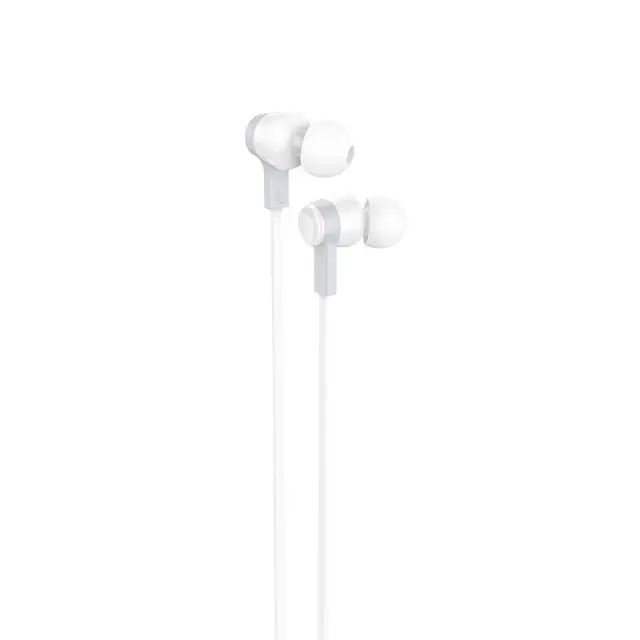 Hands Free Hoco M86 Oceanic Universal Earphones Deep Bass Stereo με 3.5mm Γωνιακό Κονέκτορα Λευκό 1.2m 3
