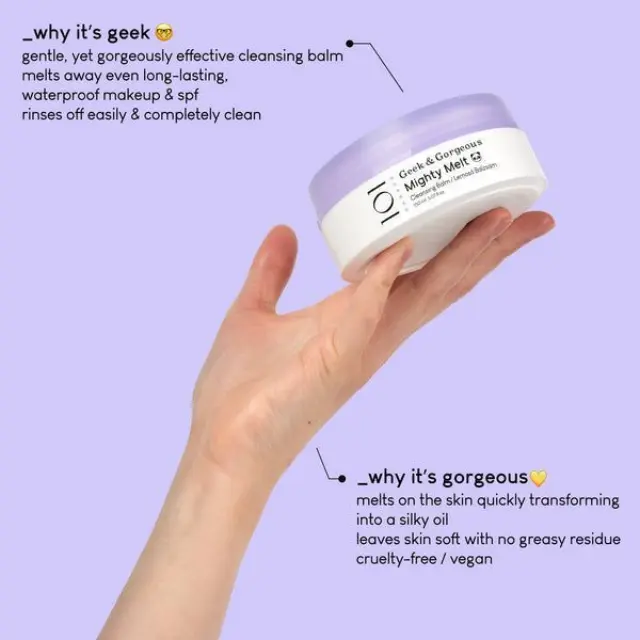 Geek & Gorgeous 101 Mighty Melt Cleansing Balm (LARGE) 150ml 2