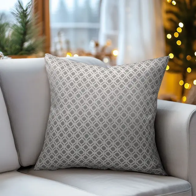 Beauty Home ΜΑΞΙΛΑΡΟΘΗΚΗ ΖΑΚΑΡ ΟΡΙΕΝΤΑΛ ΓΚΡΙ – ΑΣΗΜΙ 45 x 45 cm
