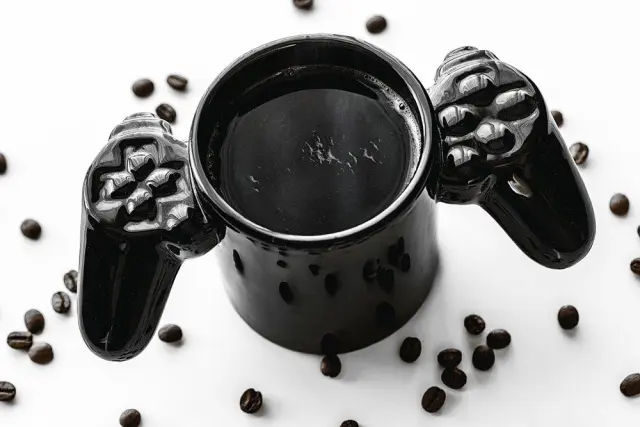 Gamer Mug - Κεραμική Κούπα σε Σχήμα Joystick- Μαύρη 2