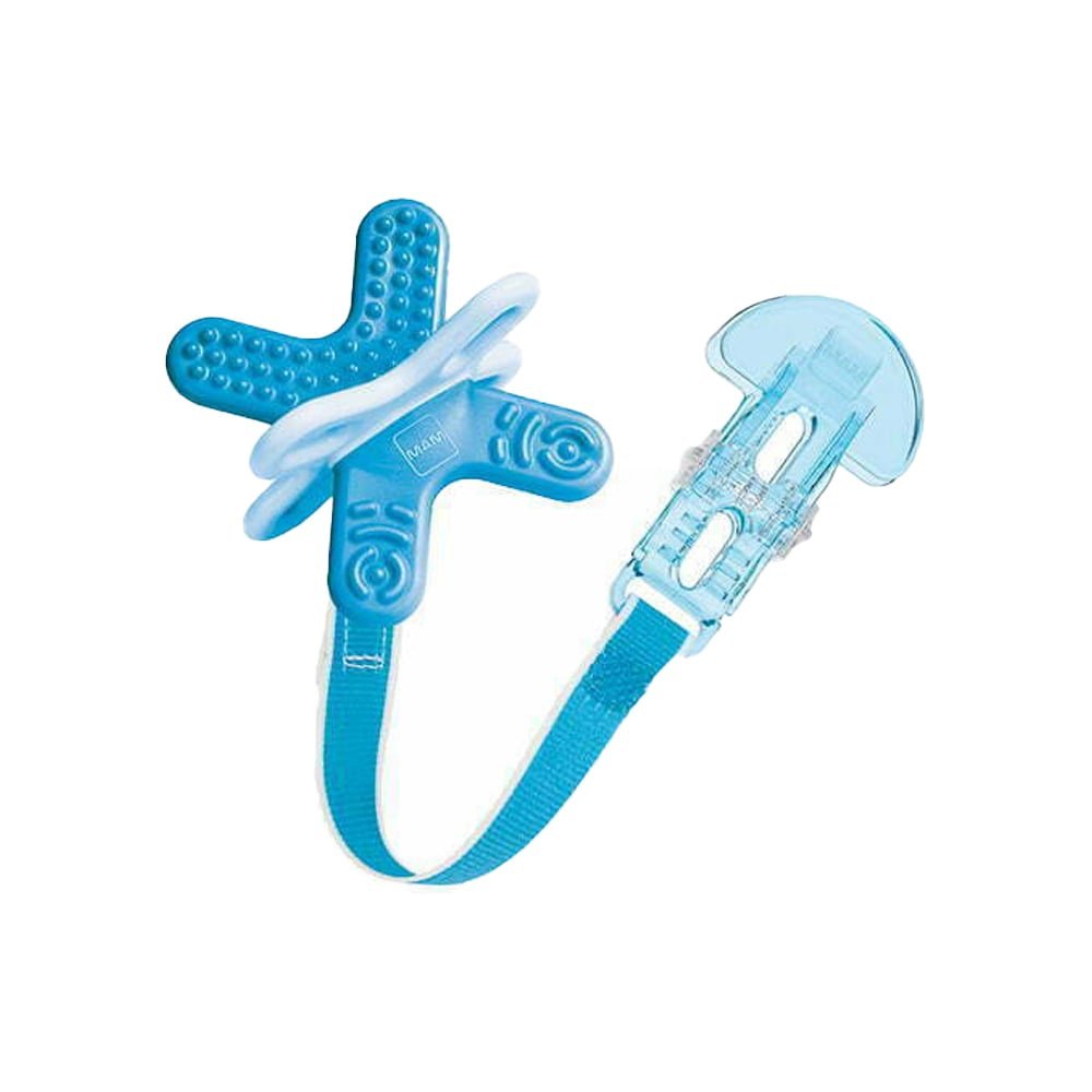 MAM Bite & Relax Phase 2 & Clip Μικρός Πολυκρίκος Οδοντοφυΐας 4+ μηνών, Μπλε