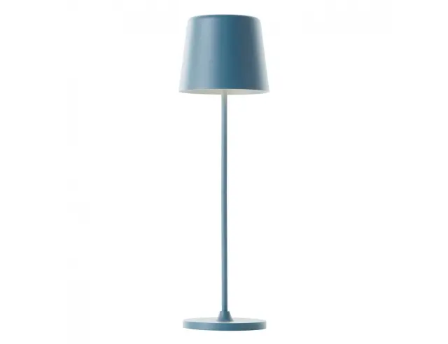 Επιτραπέζιο φωτιστικό LED Brilliant Kaami με μπαταρία, USB, ισχύ 2W και διαστάσεις 10x10x37cm - Ματ Μπλε
