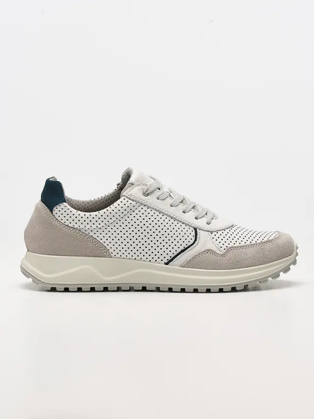 Imac Sneakers Ανδρικό ΔΕΡΜΑ Άσπρο IMA/552440 BIANGO 2