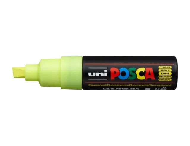 Μαρκαδόρος Σχεδίου Uni Posca PC-8K με πάχος μύτης 8.0mm - Fluorescent YellowPC-8K(E) - ΦΩΣ-KITP