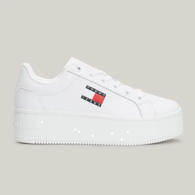 Tommy Hilfiger - Γυναικεία Δερμάτινα Sneakers Tjw Flatform Ess EN0EN02518-YBS Λευκό - 40