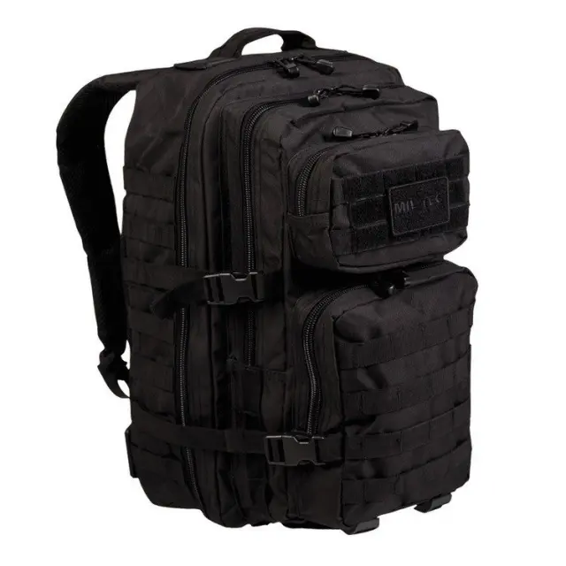 Mil-Tec US Assault Backpack Large Black-Σακίδιο Πλάτης 36 Λίτρων Μαύρο - 01-Black-Μαύρο