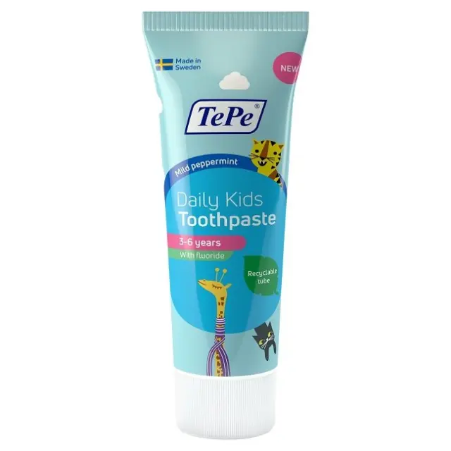 TePe Daily Kids Οδοντόκρεμα Ήπια Μέντα 3-6 ετών 75ml