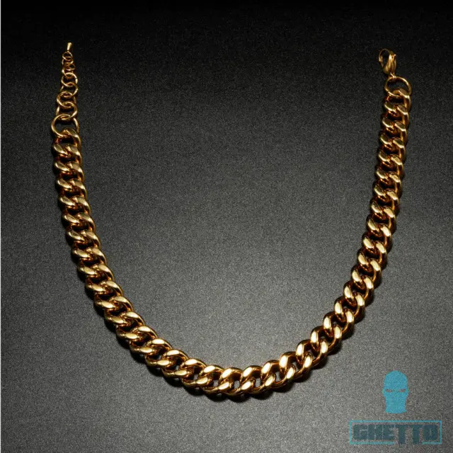 Ghetto Cuban Link Chain Necklace Bracelet Gold