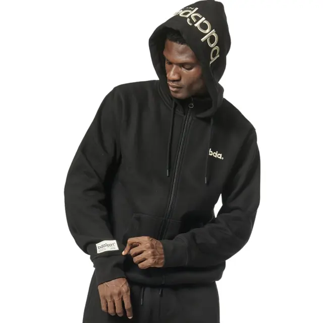 Body Action Hooded Sweat Jacket (073316-01-Black) - Μαύρο - S 3