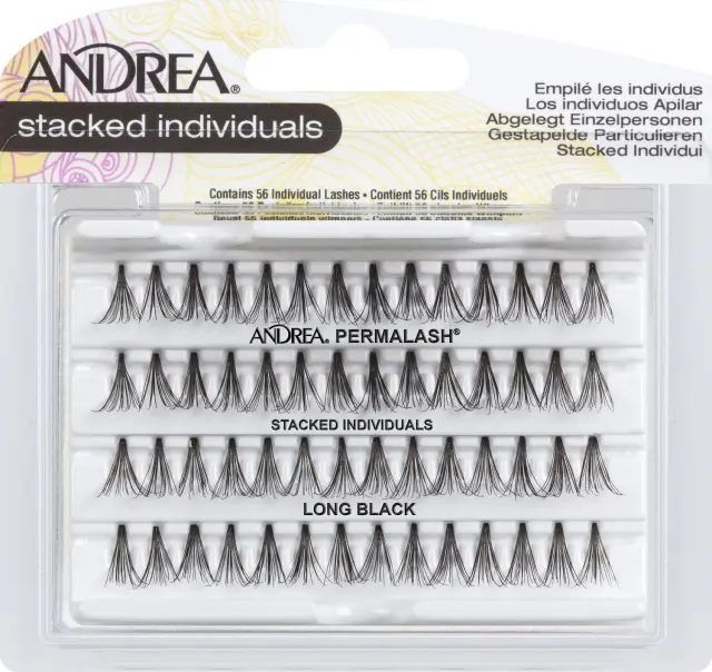 Andrea Stacked Individual Eye Lashes Long | Απόχρωση Black