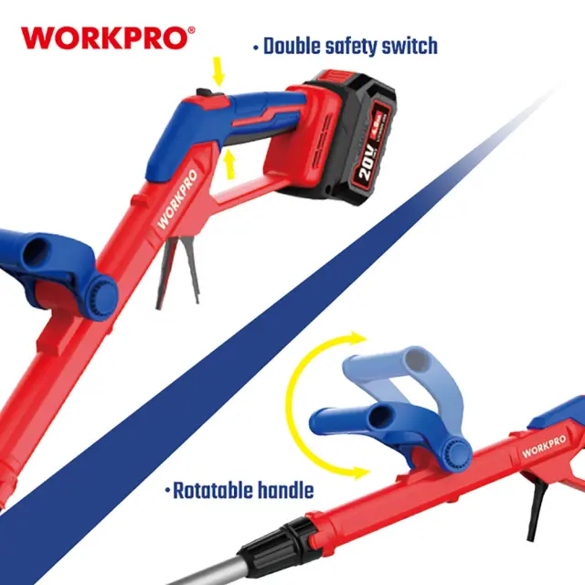 WORKPRO ΧΛΟΟΚΟΠΤΙΚΟ ΕΠΑΝΑΦΟΡΤΙΖΟΜΕΝΟ 20V-Li SOLO** WP391608 2