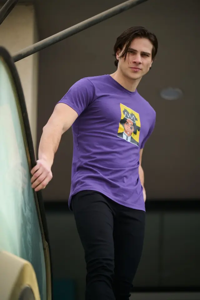 T-shirt Noshame® Μοβ με τύπωμα - 122423 - XXL 2