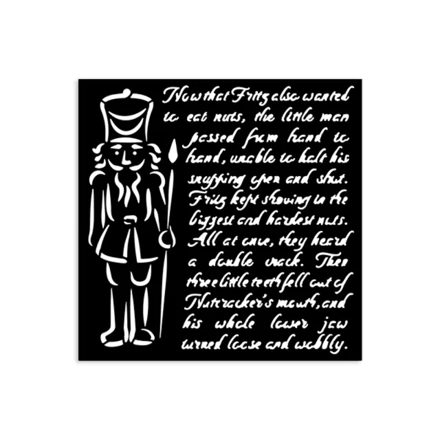 Thick Stencil Stamperia 12x12cm, Alice in Christmas, Καρυοθραύστης