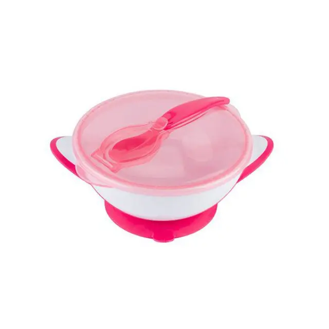 BabyOno Μπολ Φαγητού με Βεντούζα & Κουτάλι 300ml – Για Βόλτα & Ταξίδι
