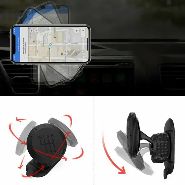 Ringke® Gear Mount Design Μαγνητική Βάση Κινητού Αυτοκινήτου για το Ταμπλό- Black 3