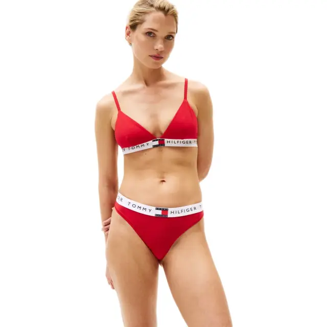 Tommy Hilfiger Γυναικείο Slip Repeat Logo Waistband Briefs, Χρώμα Primary Red 3