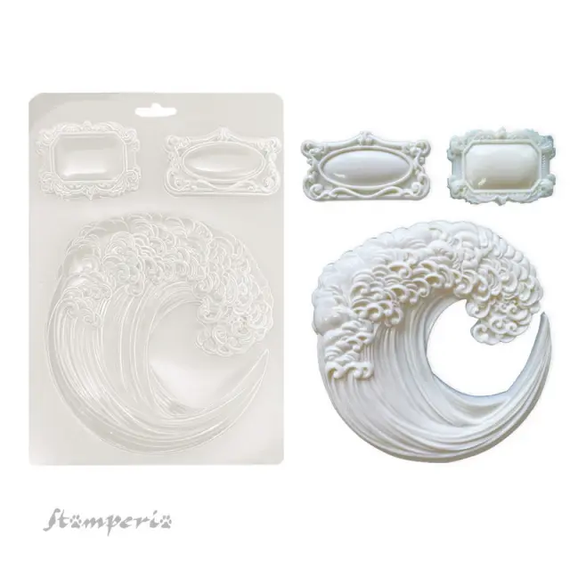 Καλούπι εύκαμπτο A5, 21x14.8cm, Stamperia, Silent Sea, Wave 2