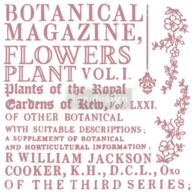 Σφραγίδα Re-design, Botanical Encyclopedia, 30,5x30,5cm