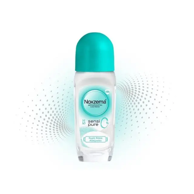 Noxzema Sensi Pure 0% Αποσμητικό 48h σε Roll-On 50ml, Χωρίς Άλατα Αλουμινίου