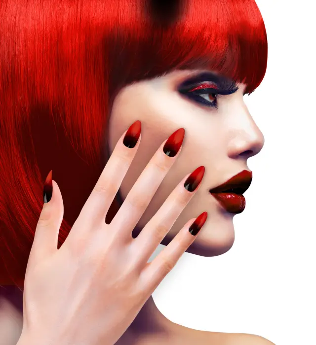 Αποκριάτικο Αξεσουάρ Νύχια Black Red Fade (Widmann) (W-05365) 3