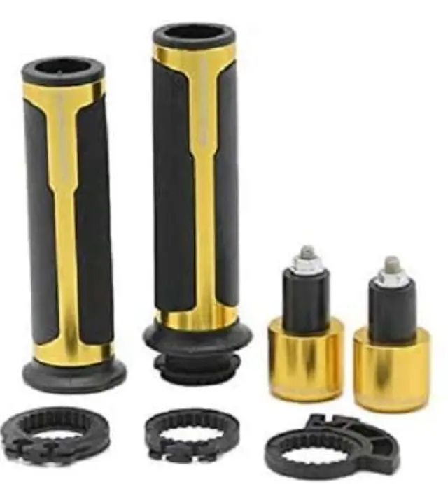 Σετ χερούλια και αντίβαρα μοτοσυκλέτας - Supper grips OEM ΧΡΥΣΟ