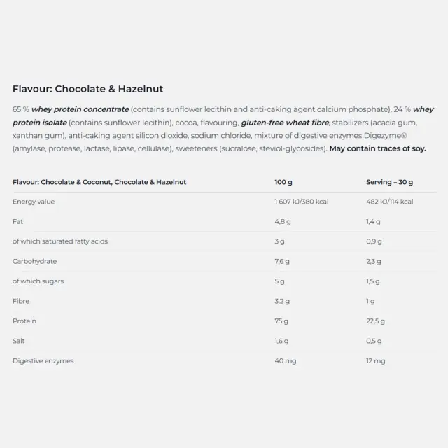 Nutrend 100% Whey Protein chocolate-hazelnut, 800-g 2