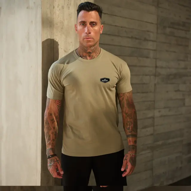 T-shirt Noshame® Μπεζ με τύπωμα polymorphic - 142579 - XXL