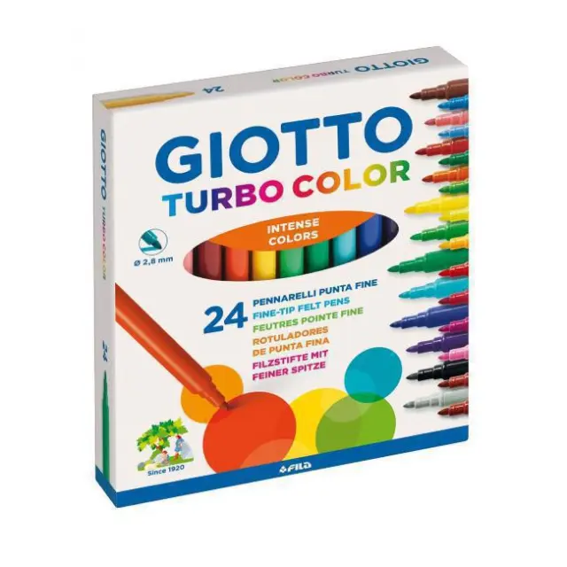 Giotto Μαρκαδόροι Ζωγραφικής Turbo Color 24 χρώματα (071500)